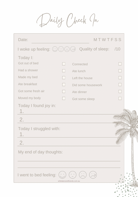 Well-being Daily Check In FREE